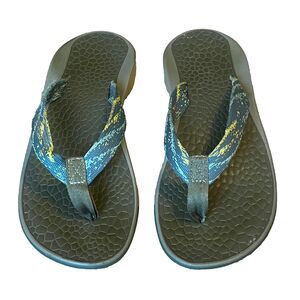 Chaco Fathom‎ EcoTread Flip Flops Blue Womens 8